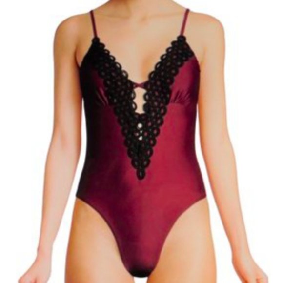 Mandalay One-Piece Burgundy Swimsuit - Picture 5 of 5